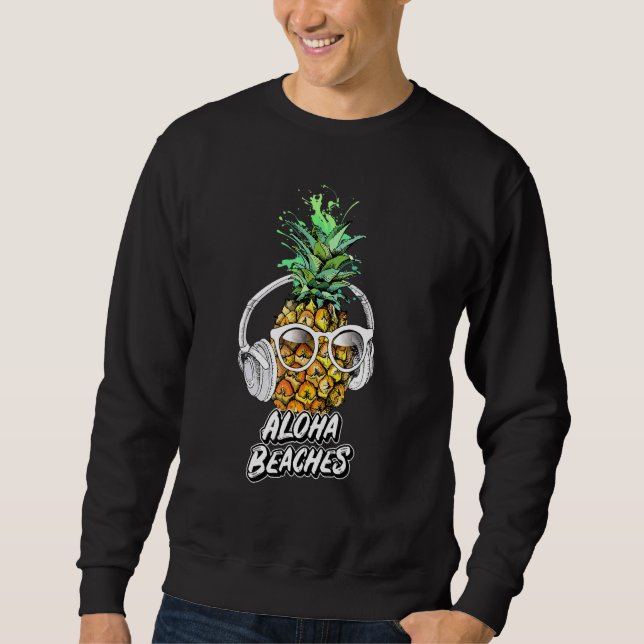 Moletom Aloha Beaches Hawaii Hawaii Pineapple Cute Beach (Frente)
