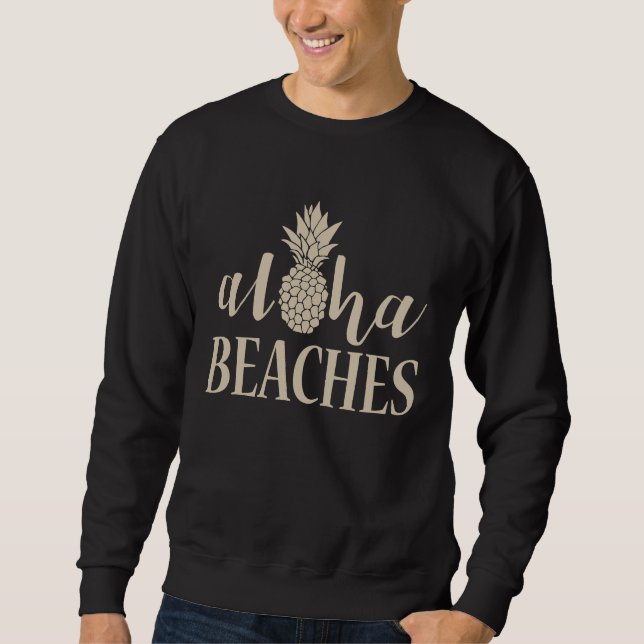 Moletom Aloha Beaches Pineapple Bachelorette Party Summer (Frente)