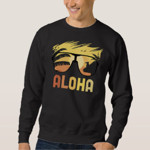 Moletom Aloha Hawaii Ilha Havaiana Óculos de Sol Palmeiras