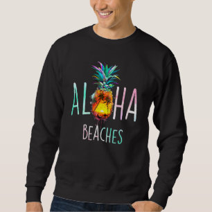 Moletom Aloha Pineapple Hawaii E Palm Beach Surfboard Su