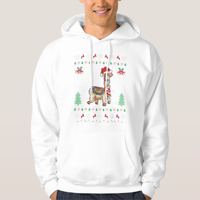 Moletom Alpaca Llama Lover Xmas Presente Ugly Alpac (Frente)