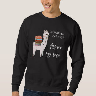 Moletom Alpaca Minhas Sacolas Fofas Llama Amor Piada Cita