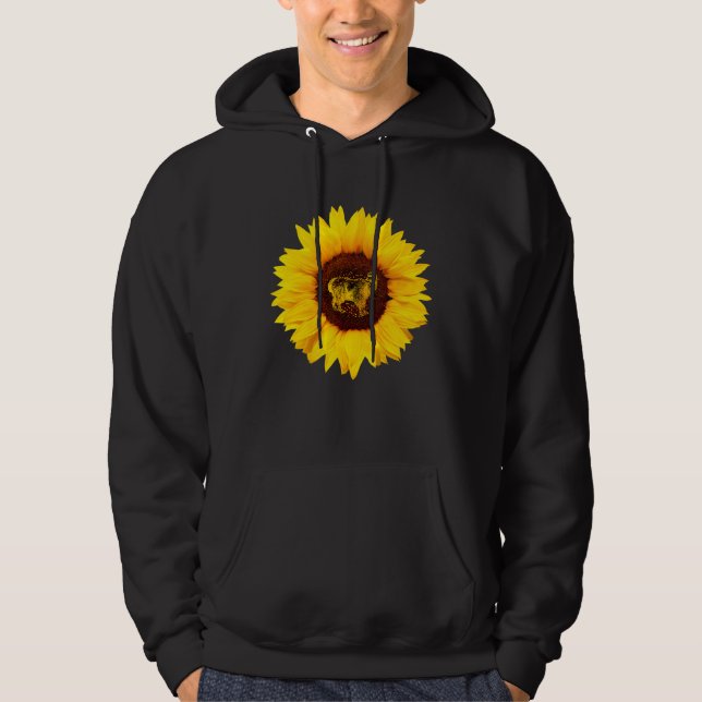 Moletom Alpaca Para Homens Vicuna Llama Sunflower Lover (Frente)
