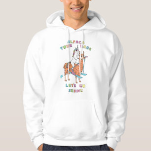 Moletom Alpaca Suas Bolsas Vamos Esquiar Unicórnio