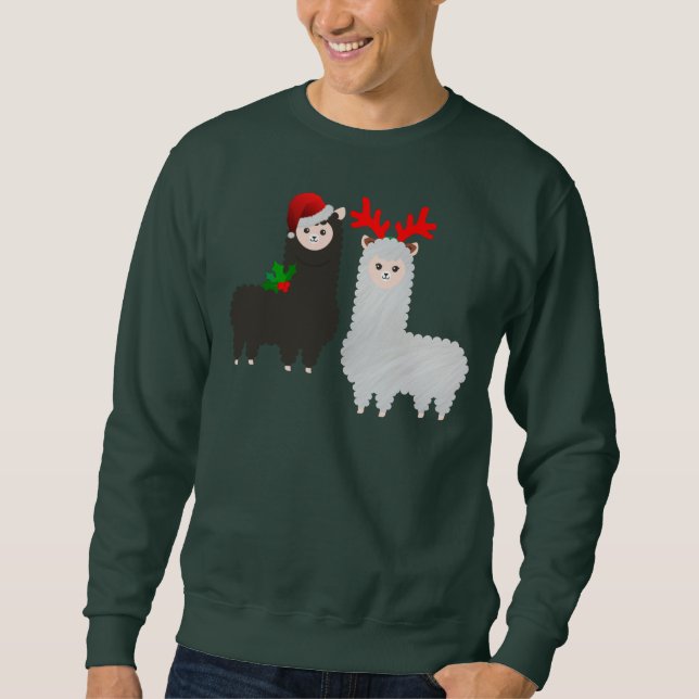 Moletom alpacas de renas de natal (Frente)