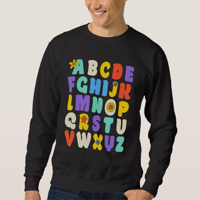 Moletom Alphabet Hi Back To School ABC Pré K Jardim De Inf (Frente)