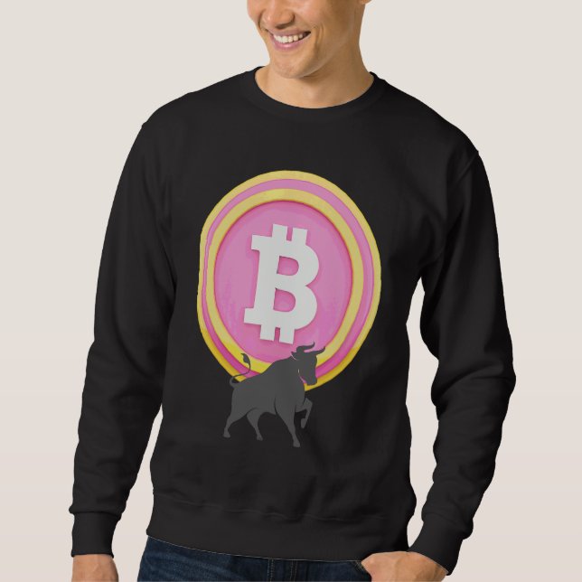 Moletom Altista Em Bitcoin Investidor De Criptomoeda Block (Frente)