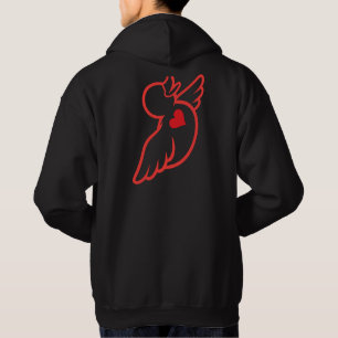 Moletom Ama Yeshua Ama Pessoas Capuz de Pato - Vermelho