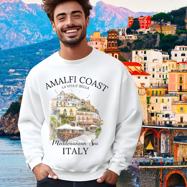 Moletom Amalfi Coast Mediterranean View Art (Criador carregado)