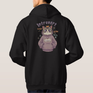 Moletom Amante de Gatos Capuz Cute Gato Mãe Introvertido K