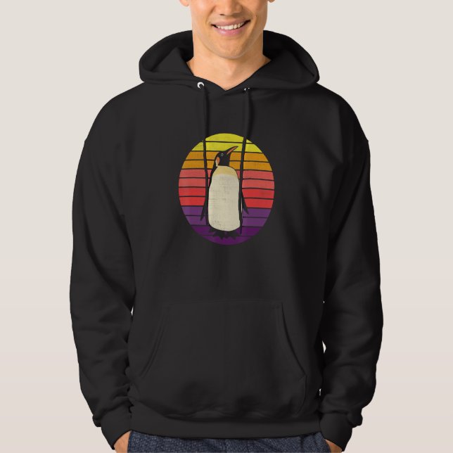Moletom Amante de os animais Estilo Retro Pinguin Sunset 7 (Frente)
