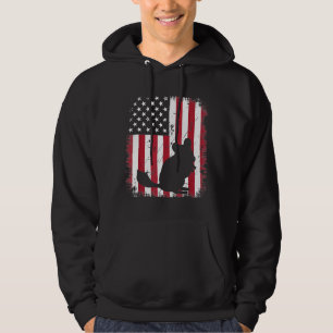 Moletom Amante de os animais Vintage American Flag 4 De Ju