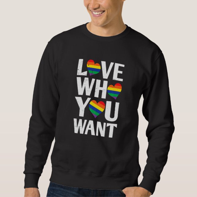 Moletom Ame Quem Você Quer Diversidade Lgbtq Orgulho Arco- (Frente)