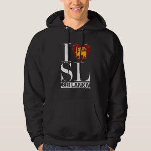 Moletom Ame Sri Lanka Coração Férias de Verão Bandeira Sri
