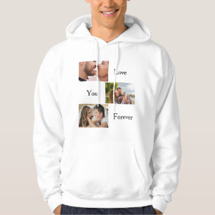 Moletom Ame você para Casais personalizados de 3 fotos e 