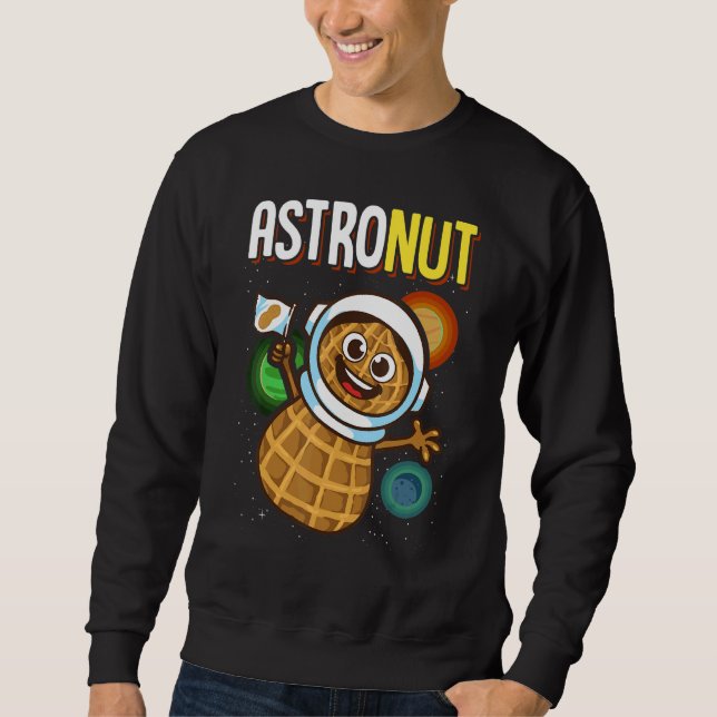 Moletom Amendoim Astronauta Pun Astronauta amendoim Amendo (Frente)