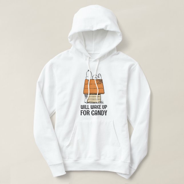 Moletom Amendoins | O Snoopy Vai Acordar Para O Doces (Frente do Design)