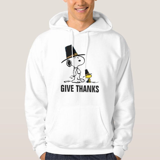 Moletom Amendoins | Snoopy & Woodstock Pilgrim (Frente)