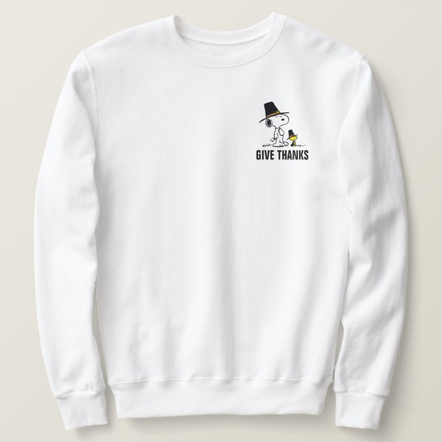 Moletom Amendoins | Snoopy & Woodstock Pilgrim (Frente do Design)