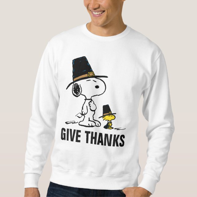 Moletom Amendoins | Snoopy & Woodstock Pilgrim (Frente)