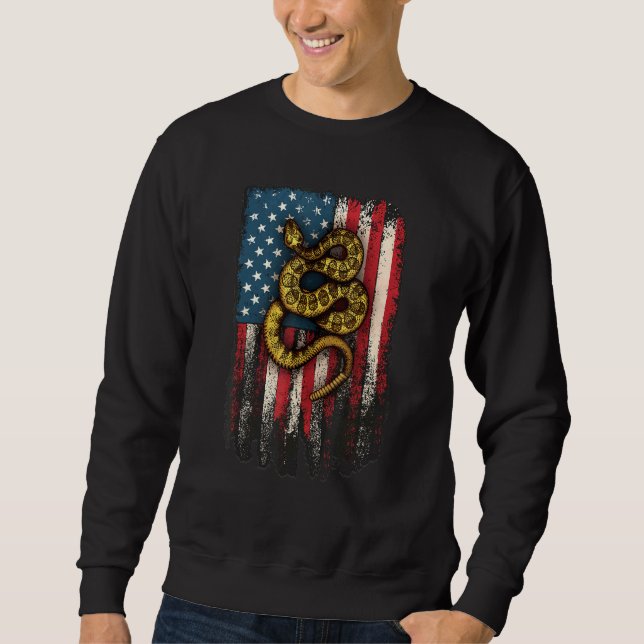Moletom América Flag com Rattlesnake (Frente)