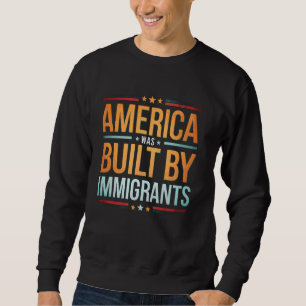 Moletom América Foi Construída Por Imigrantes EUA Orgulho 