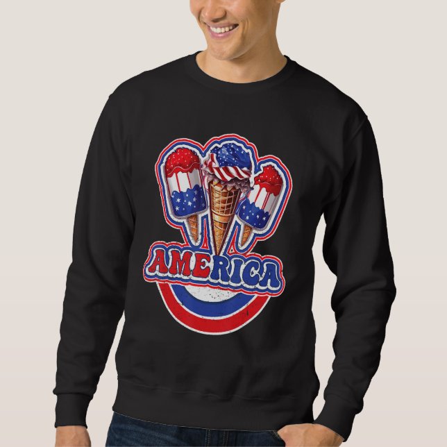 Moletom America Ice Cream 4th Of July (Frente)
