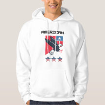 American 3 Star Hoodie - Patriótica EUA Flag Eagle