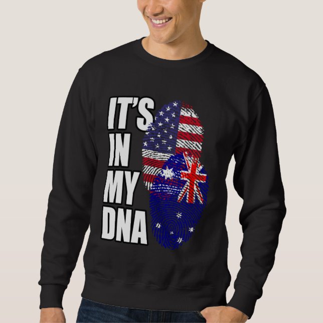 Moletom American And Australian Mix DNA Flag Heritage (Frente)