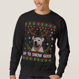 Moletom American Bulldog Reindeer Ugly Christmas Sweater