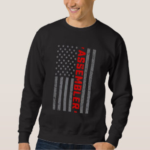 Moletom American Flag Assembler US Flag Vintage for Men Da