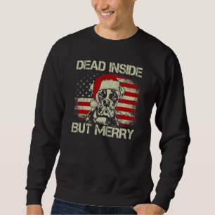 Moletom American Flag Boxers Papai noel Dentro de Natal Bu