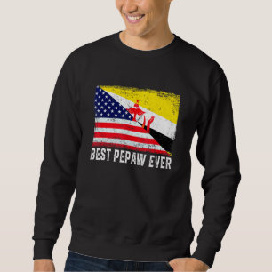 Moletom American Flag & Brunei Flag Best Pepak Ever Family