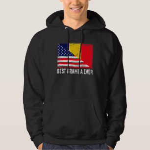 Moletom American Flag & Chad Flag Best Grampa Ever Family