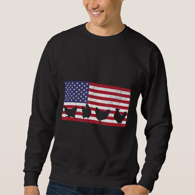 Moletom American Flag Chicken Lover (Frente)