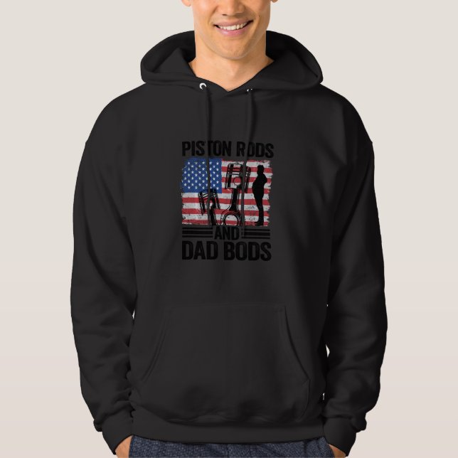 Moletom American Flag Mechanic 4° De Julho Piston Rods E (Frente)