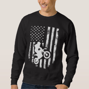 Moletom American Flag Motorcross Braap Dirt Bike Off Road