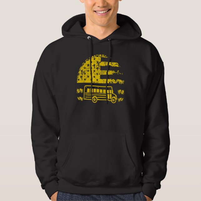 Moletom American Flag School Bus Student Bus Dri (Frente)
