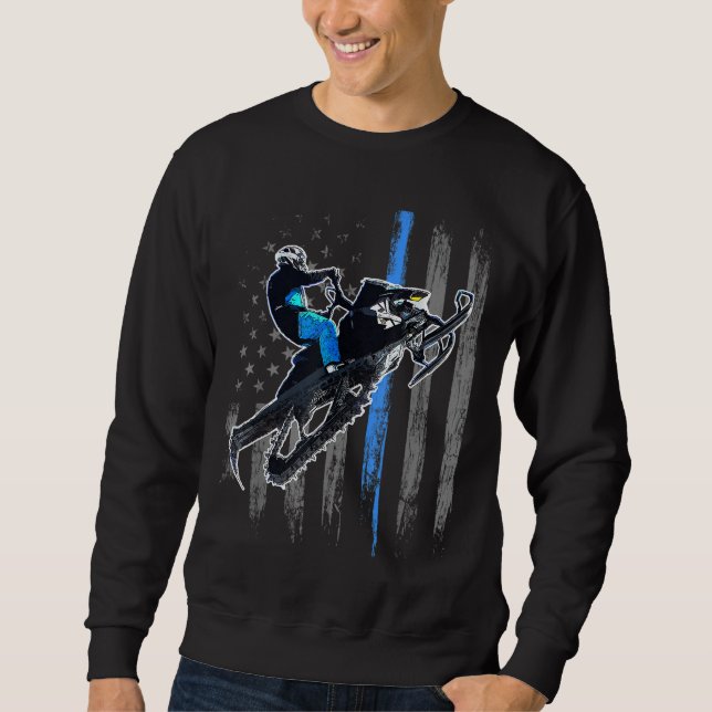 Moletom American Flag Snowmobile Men Snowmobile Gif (Frente)