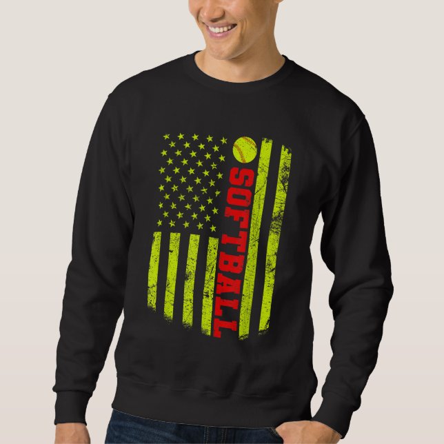 Moletom American Flag Softball EUA (Frente)