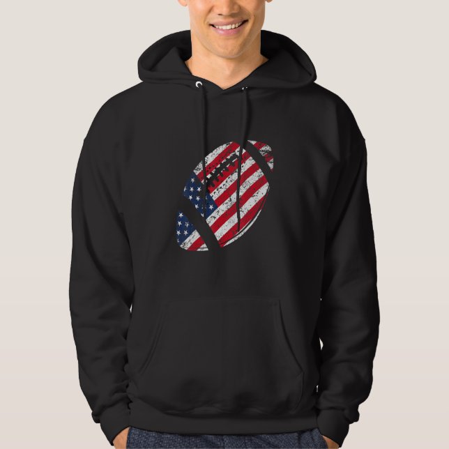 Moletom American Football 4th July American Flag Patriotic (Frente)