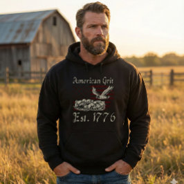 Moletom American Grit Est 1776 Skulls & Eagle Men's Hoodie