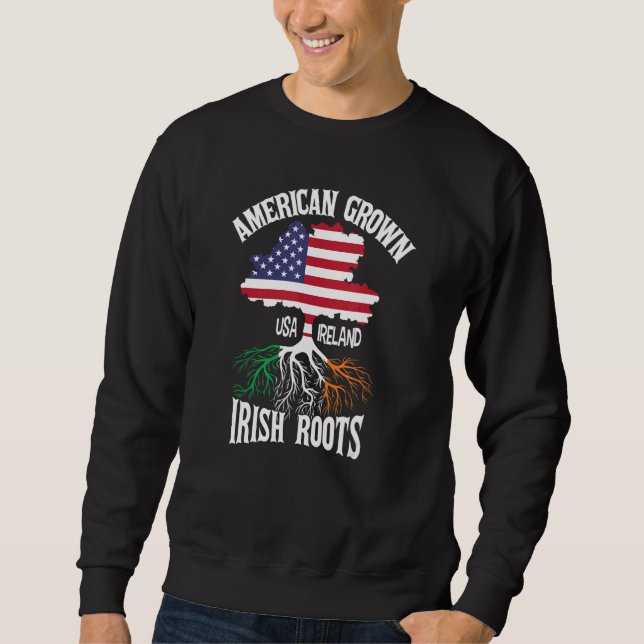 Moletom American Groots Irish Ireland Flag Rua Patrick (Frente)