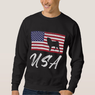 Moletom American Pug USA Flag TShirt para Pug Lovers Essen