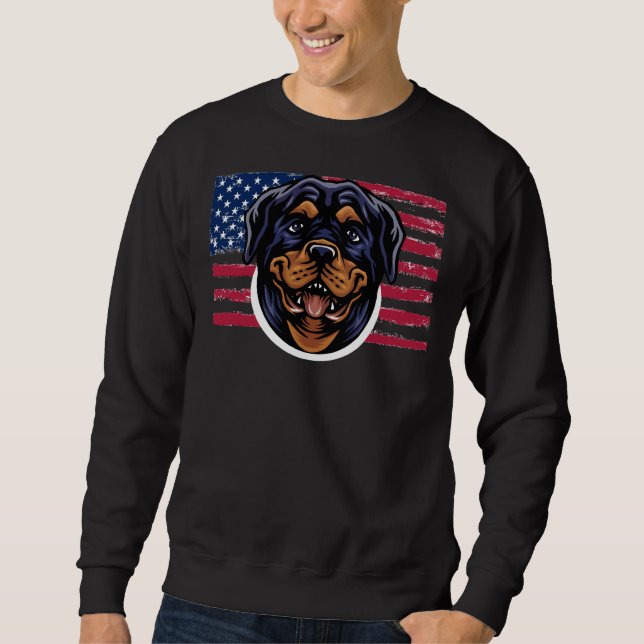 Moletom American Rottweiler American Dog Com Fundo Um (Frente)