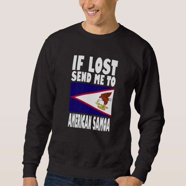 Moletom American Samoa Flag Design  If lost send me to Ame (Frente)