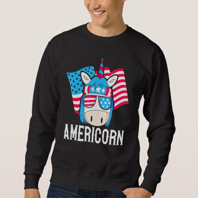 Moletom American Unicorn American Rainbow Magical Quarto (Frente)