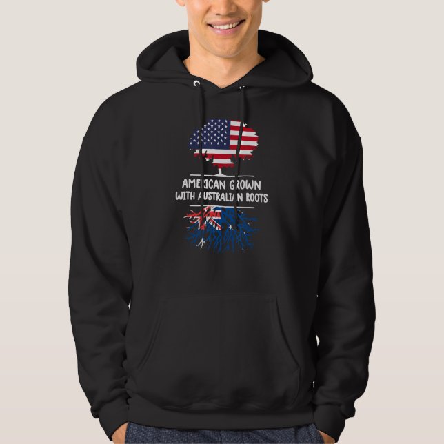 Moletom Americano Cresceu Raízes Australianas na Austrália (Frente)
