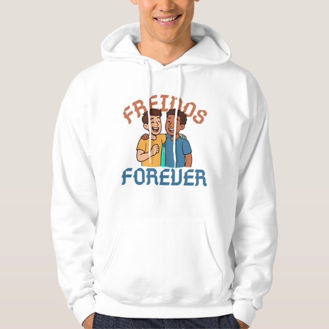 Moletom Amigos para sempre - Design de desenho animado (Frente)