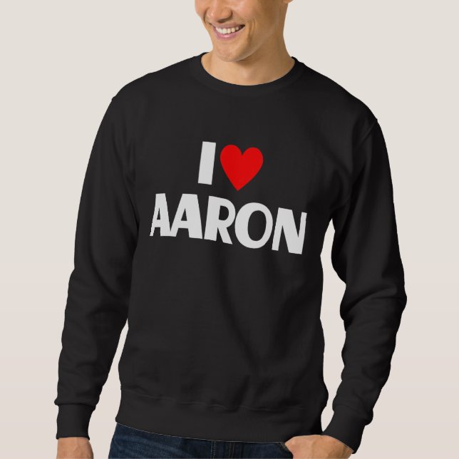 Moletom Amo Aaron I Heart Aaron (Frente)